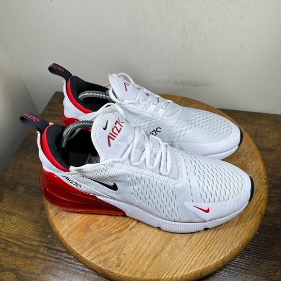 Nike Air Max 270 White University Red BV2523-100 Mens Size 11 Running Shoes